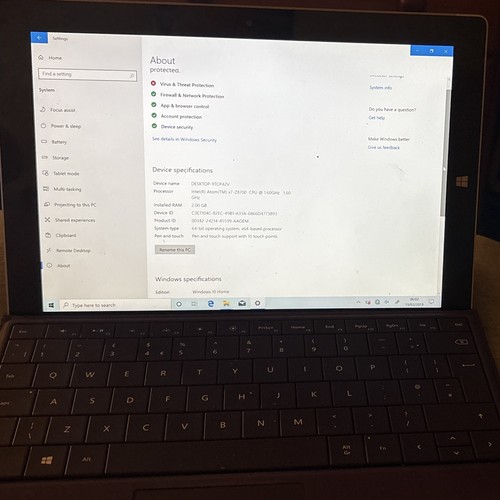 Microsoft surface 6in - surface, 10.6in